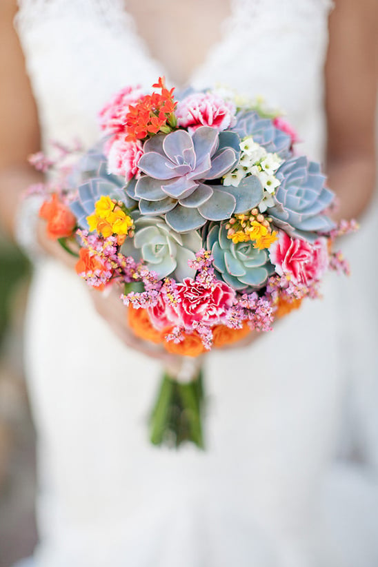 Mexico flora inspired boquet @weddingchicks