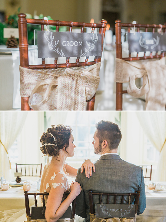 plexiglass bride and groom seat signs @weddingchicks