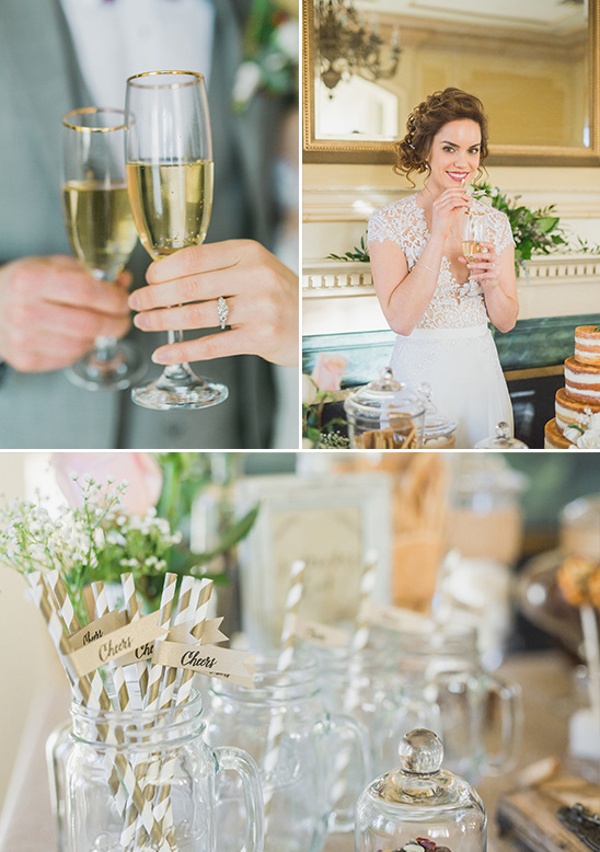 cute striped champagne straws @weddingchicks