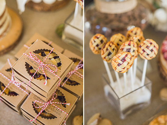 mini pies and pie pops @weddingchicks