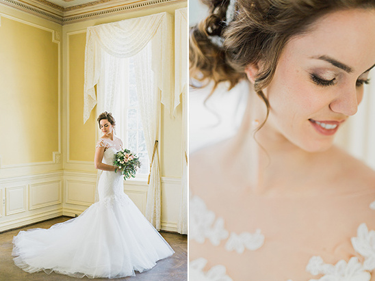 mermaid style gown from Kleinfeld Bridal Boutique @weddingchicks