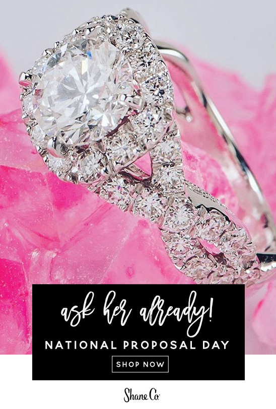 Elegant diamond engagement ring for National Proposal Day