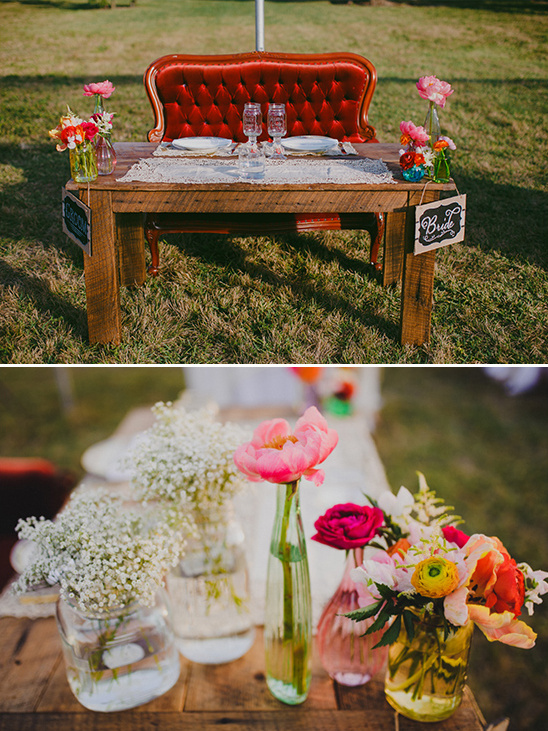 rustic chic sweetheart table @weddingchicks