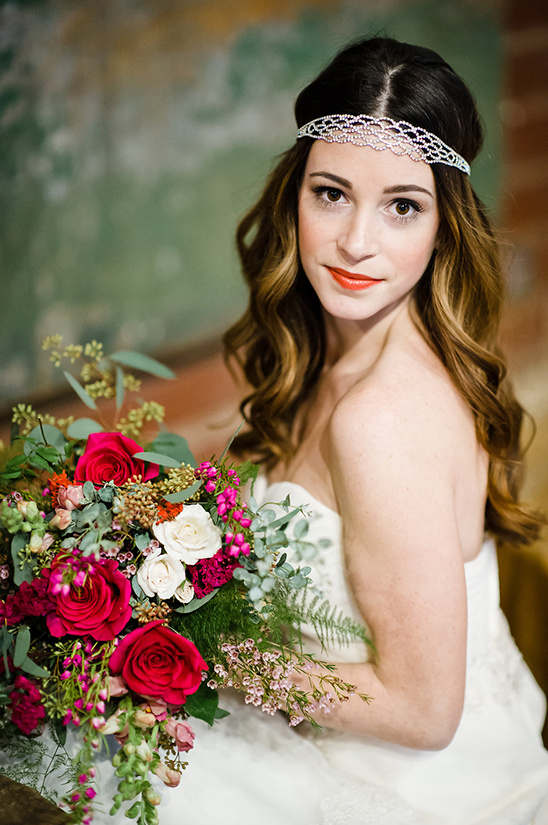 Beautiful bride with flowers, ready for wedding day