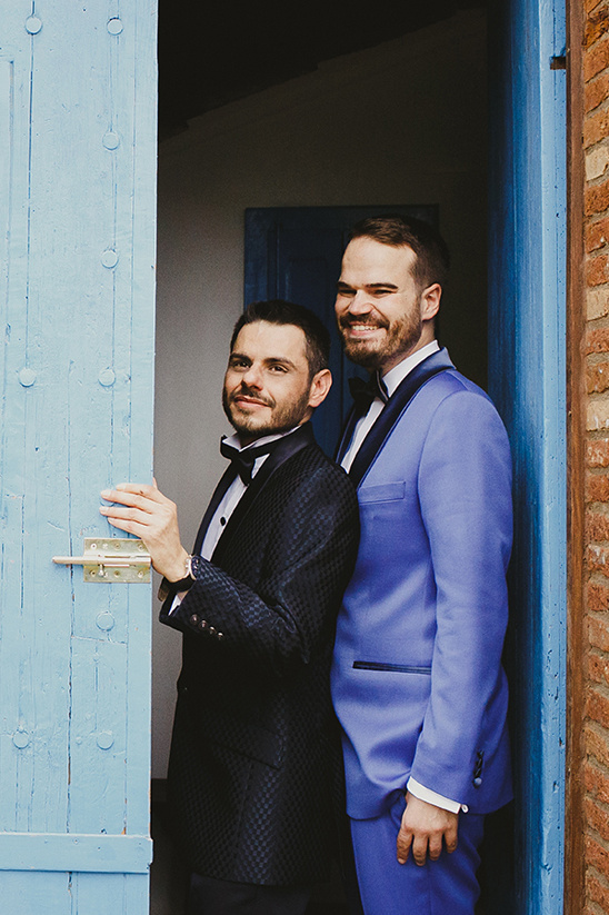 two grooms in blue @weddingchicks