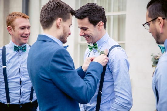 mid-century-blue-and-green-wedding
