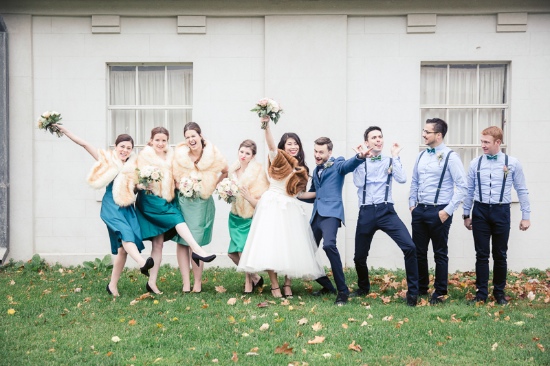 mid-century-blue-and-green-wedding