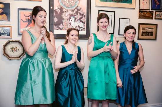 mid-century-blue-and-green-wedding