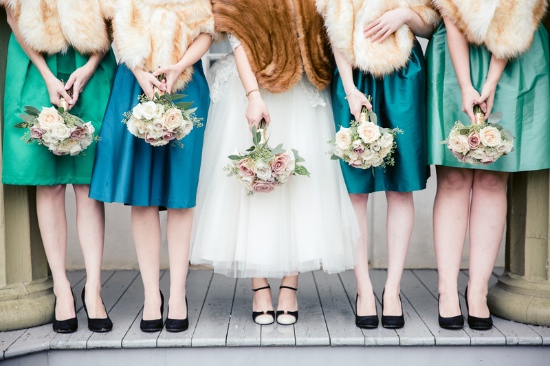 mid-century-blue-and-green-wedding