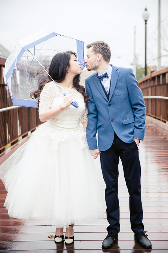 Mid-Century Blue And Green Wedding