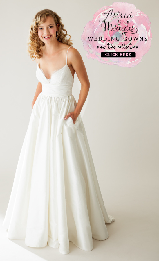 Modern wedding gowns from Astrid & Mercedes @weddingchicks