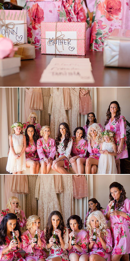 pink bridesmaid robes @weddingchicks