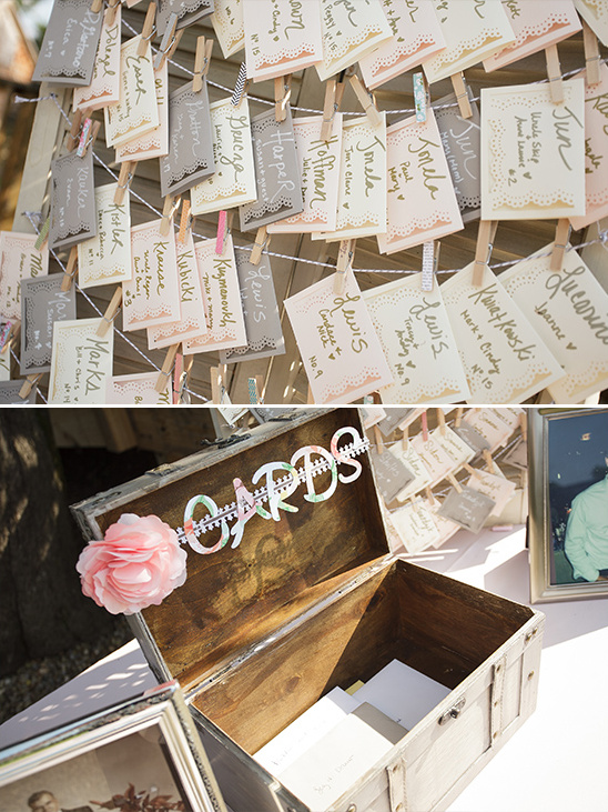 cards box and seating chart @weddingchicks