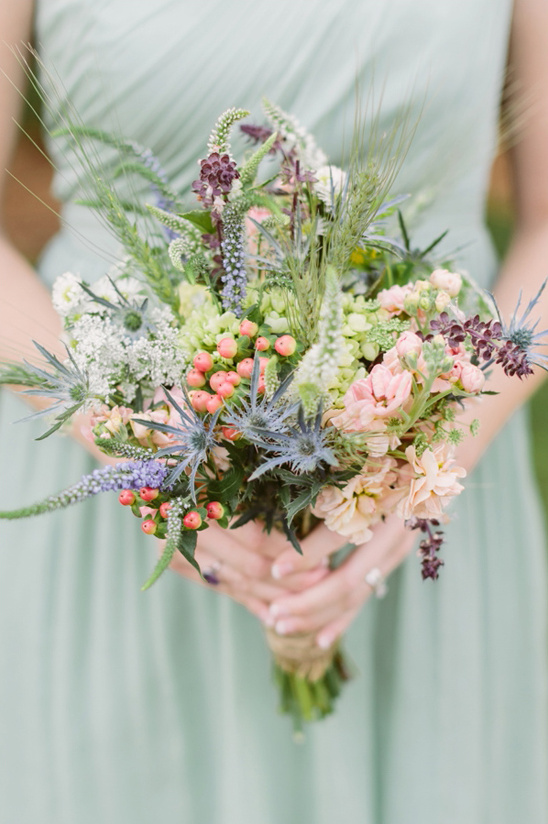 wildflower and thistle bouquet @weddingchicks