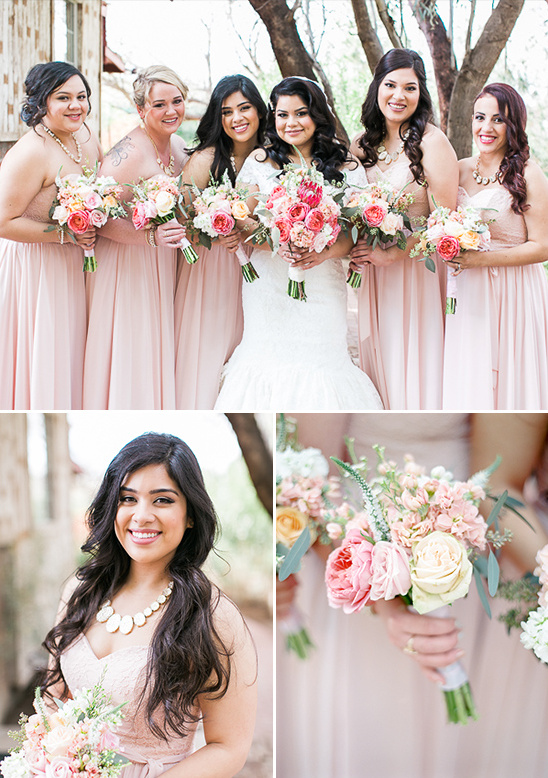 soft pink bridesmaids and bouquets @weddingchicks