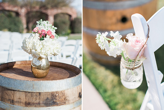 Wedding flowers and decorations with roses and white flowers