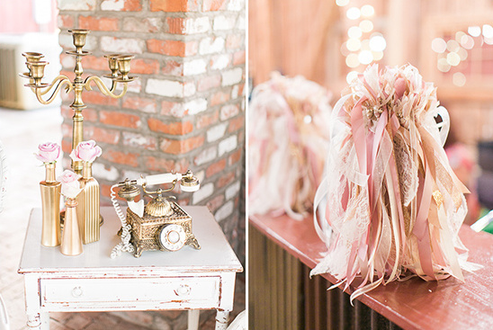 vintage glam decor and wedding streamers @weddingchicks