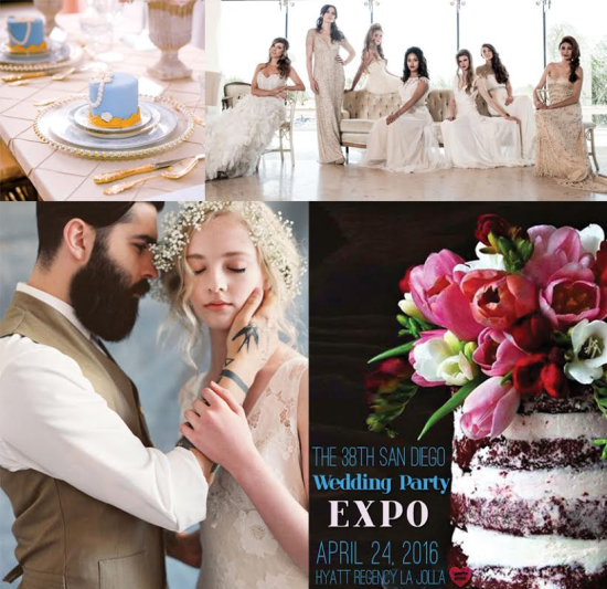 San Diego Wedding Party Expo featuring dresses and florals