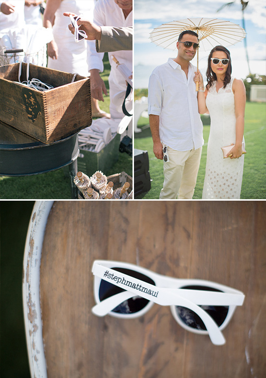 wedding parasols and custom wedding sunglasses @weddingchicks