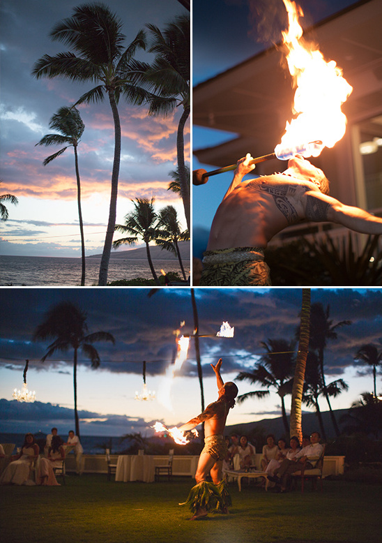 Hawaiian fire dance performance @weddingchicks