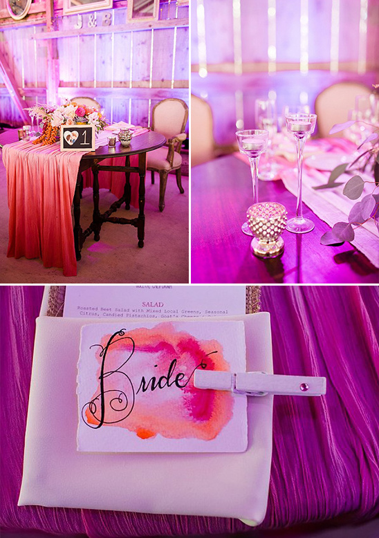 hot pink sweetheart table @weddingchicks