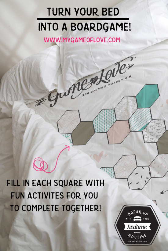 Board game bedsheets with fun activities for couples to enjoy