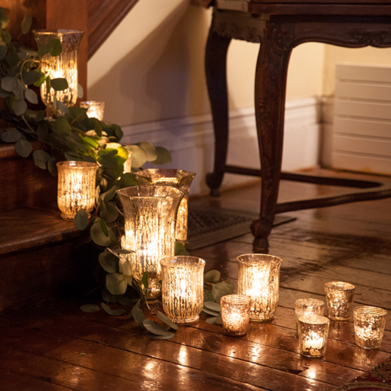 Wedding Lighting Ideas: Mecury vases with candles @weddingchicks