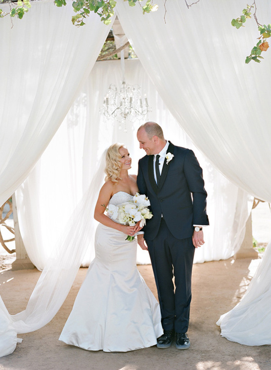 White Gold and Navy Glam Wedding