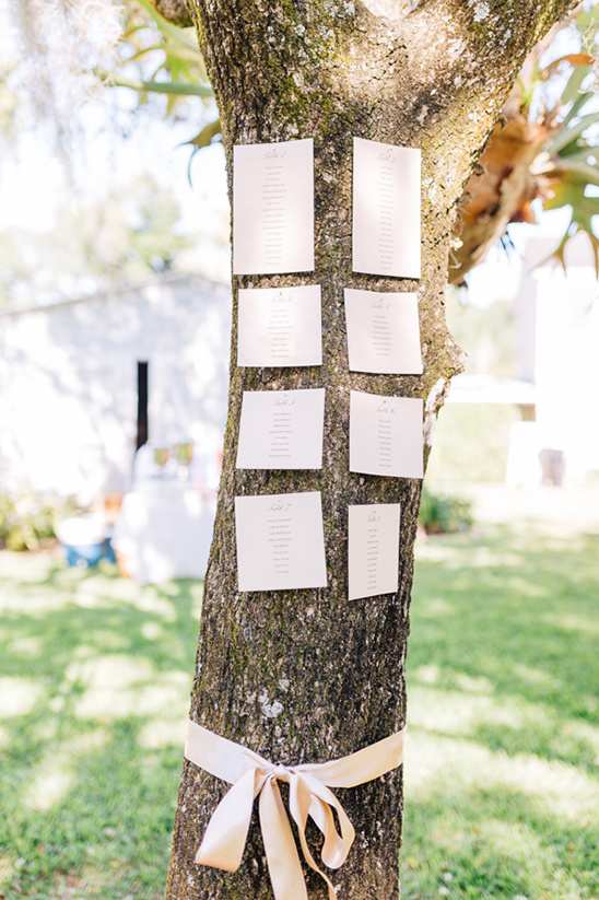 tree used for seatings chart @weddingchicks