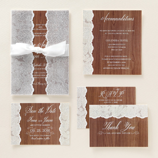 B Wedding Invitations