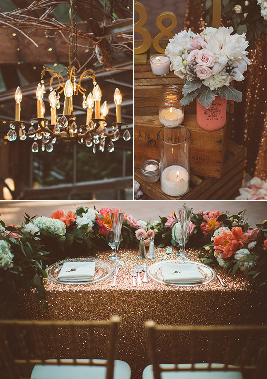 rustic glam sweetheart table