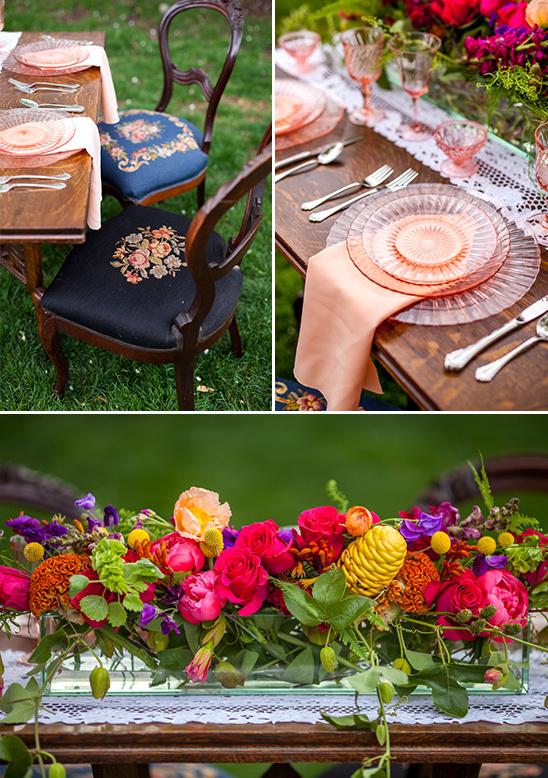 vintage sweetheart table details @weddingchicks
