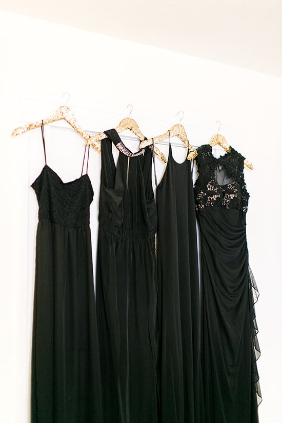 black bridesmaid dresses @weddingchicks