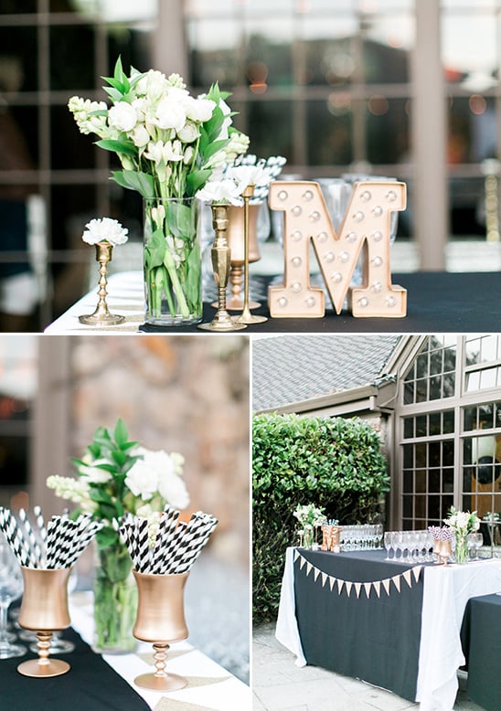 ceremony drinks table with marquee sign @weddingchicks