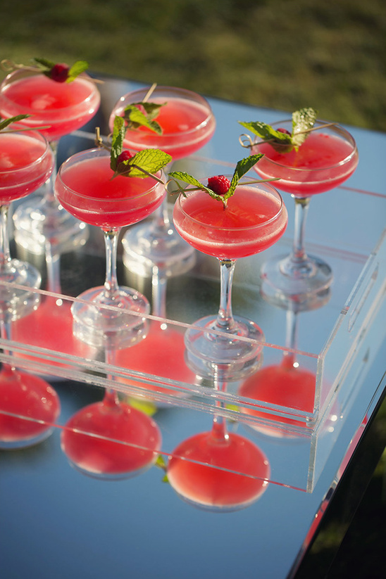 raspberry cocktails @weddingchicks
