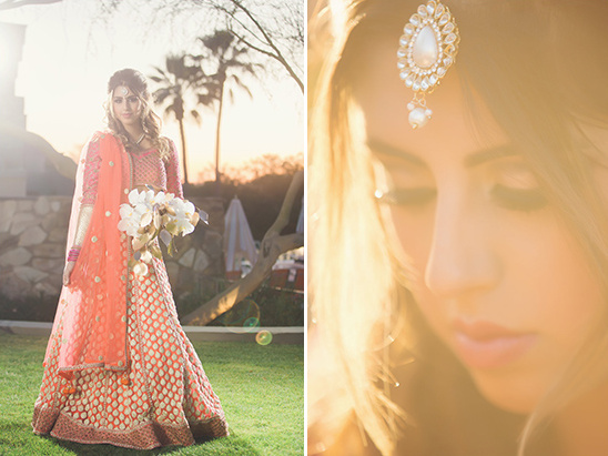 India inspired sun kissed bridal look @weddingchicks