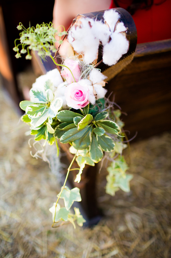 rose ivy and cotton aisle decor