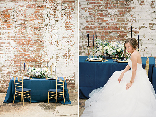 blue and gold reception idea @weddingchicks