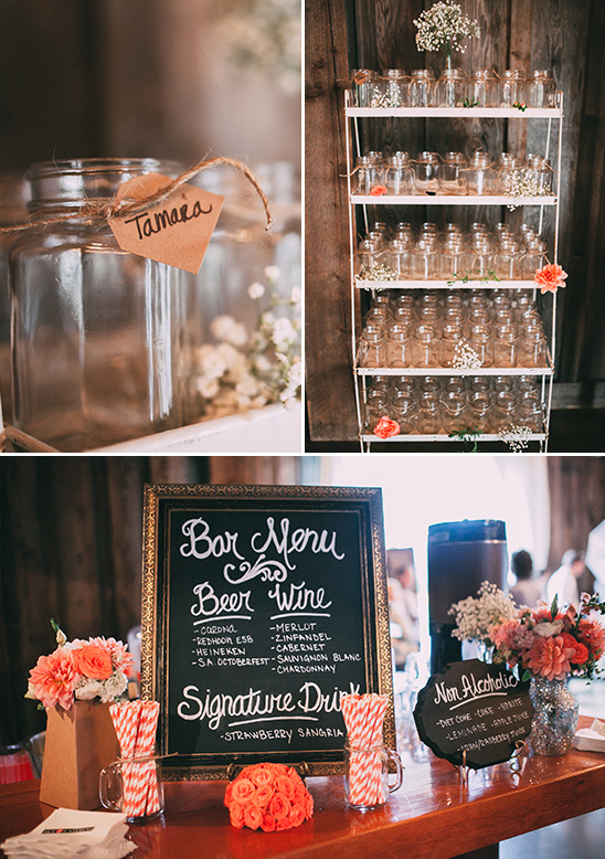 wedding drinking glasses and bar menu @weddingchicks