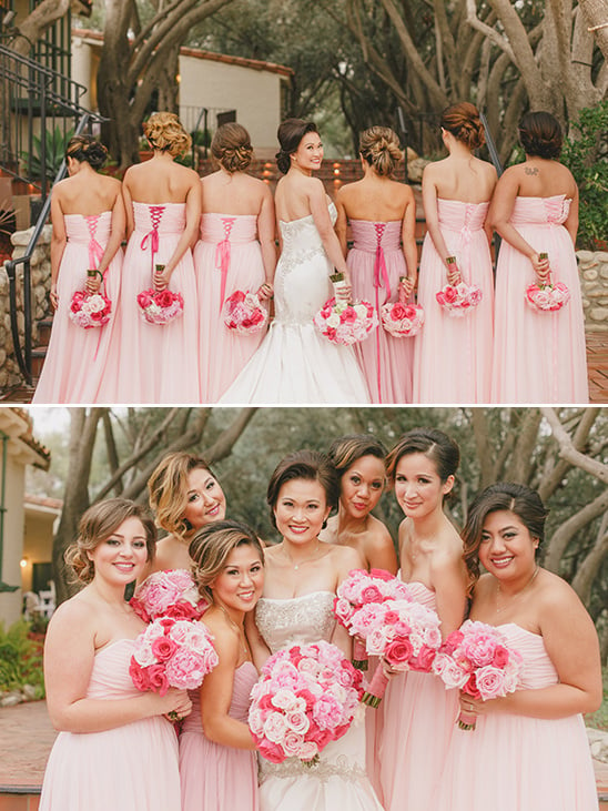 pink bridesmaid bouquets @weddingchicks
