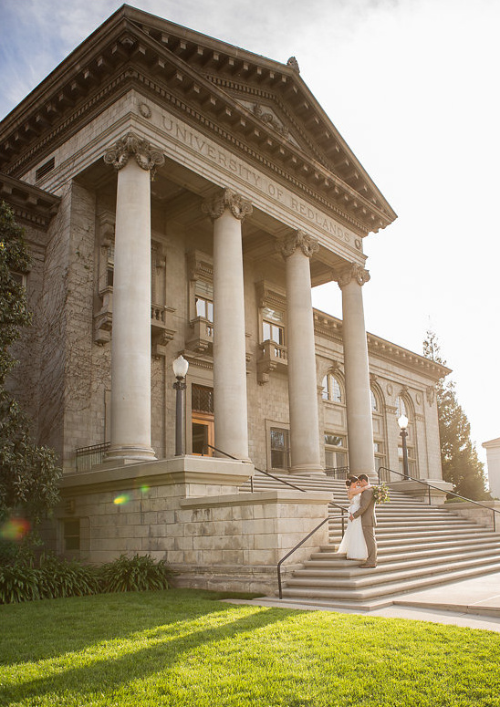 Pink and Gold University Wedding