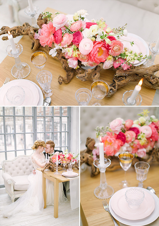 romantic pink and white sweetheart table @weddingchicks