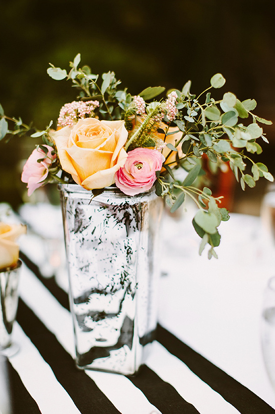 mercury glass vase centerpieces @weddingchicks