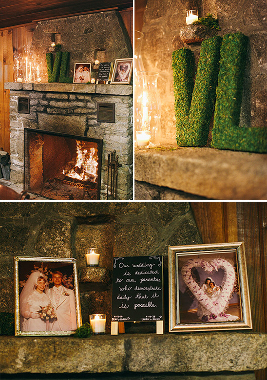 lodge fire place decor @weddingchicks
