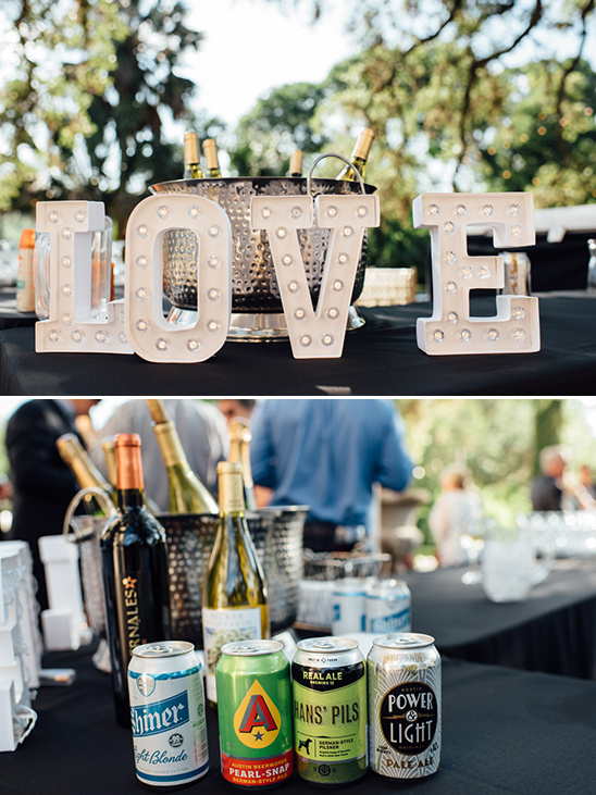 love marquee sign drinks bar @weddingchicks