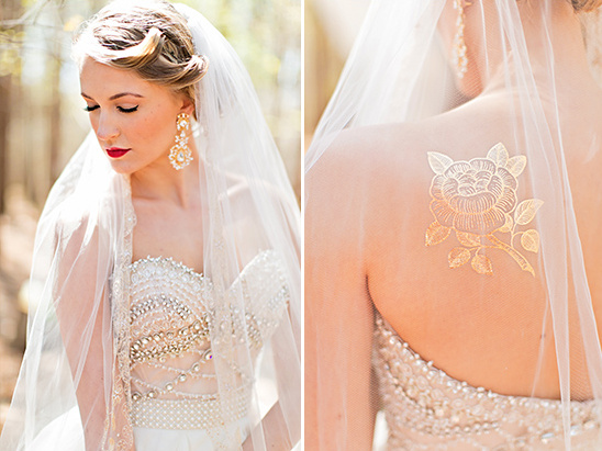 bridal details and gold tattoo @weddingchicks