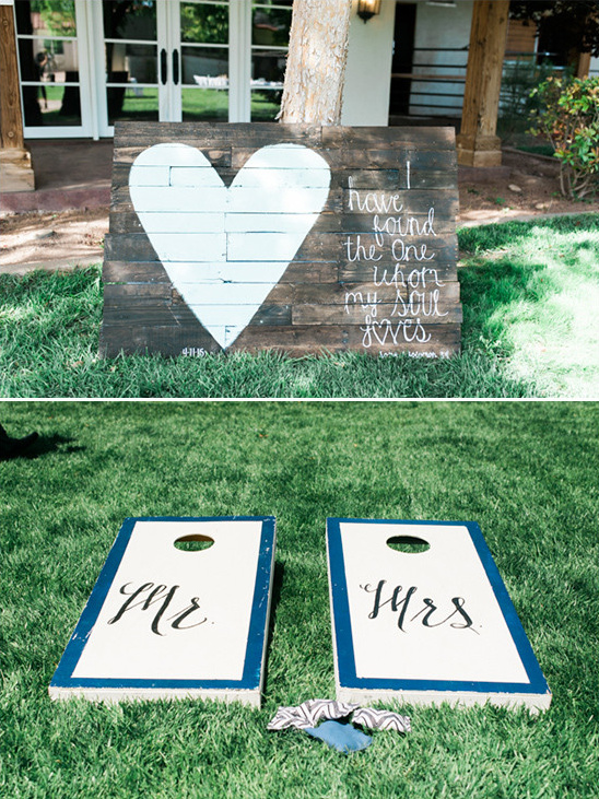 wedding sign and lawn games @weddingchicks