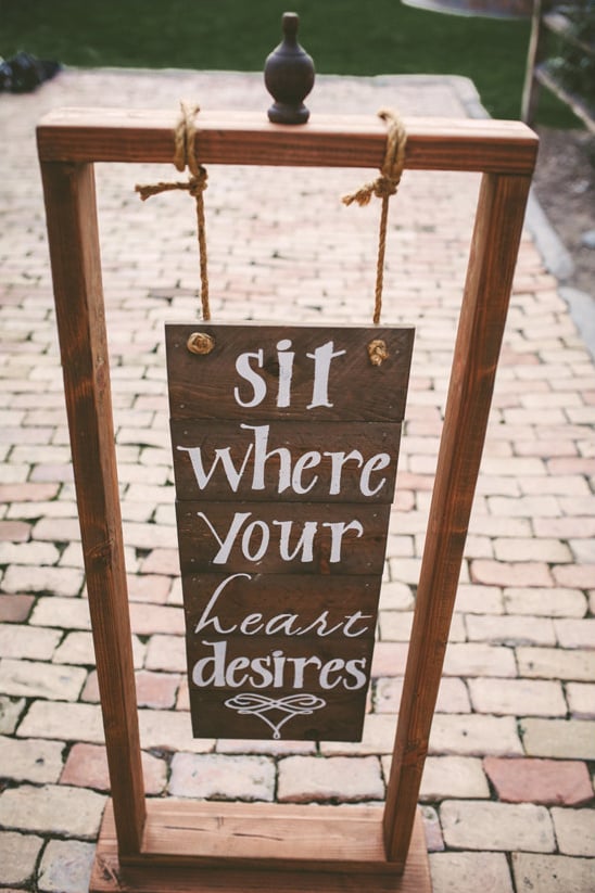 wedding seating sign