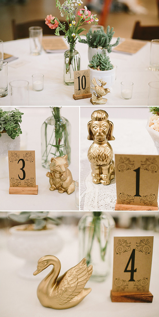 unique table numbers and decor