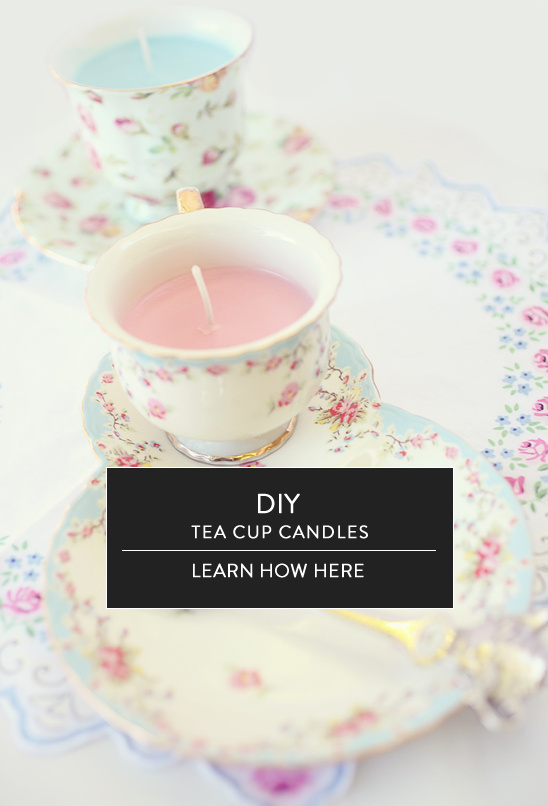 DIY tea cup candles, a beautiful craft project to brighten any space
